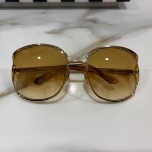 Tom Ford Gold Frame with Brown Gradient Lenses Women's Sunglasses